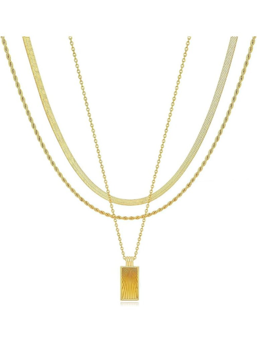 Dainty Layered Gold Necklaces Set for Women - 14K Gold Plated Stackable Chokers